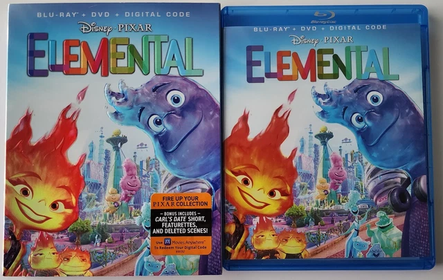 DISNEY PIXAR ELEMENTAL Blu Ray Dvd 2 Disc Set + Slipcover Free Usa Shipping  $14.99 - PicClick