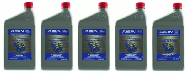 Aisin Set of 5 Automatic Transmission Fluids For Acura Honda Isuzu Saturn