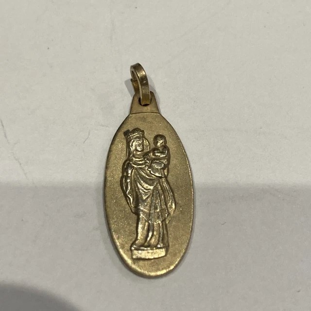 ANCIENNE MÉDAILLE RELIGIEUSE Notre-Dame du Carmel Scapulaire Sacré-Cœur