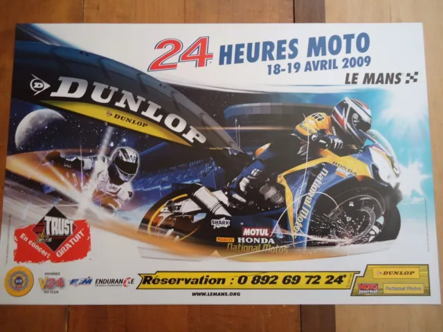 Poster Ufficiale 24 10 Del Mans 2009 Moto Manifesto Aco Moto Il Trust