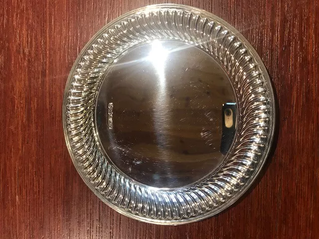 Hallmarked Silver five inch gadroon pattern dish