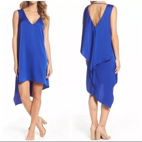 Nwt Bcbg Maxazria Shana Satin Asymmetrical Rufle Dress Size Xxs Stunning!! $228 2