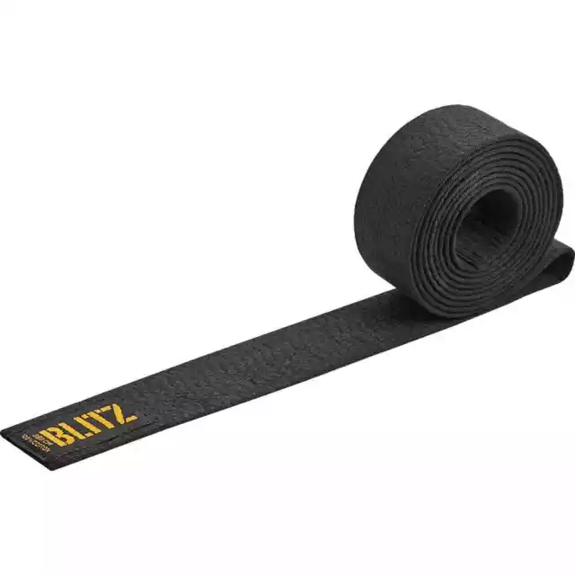 Blitz Deluxe Cotton Black Belt - Karate Taekwondo Judo