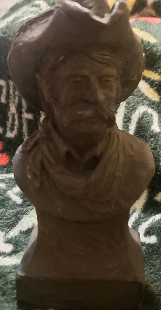 J. Largo Western Cowboy Sculpture. Signature On Back. 1974.