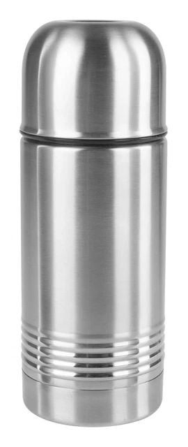 Emsa Senator Isolierflasche Edelstahl 18/10 Kunststoff Grau Schwarz 350 ml