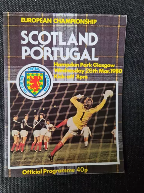 Scotland V Portugal European Championship 1980  Programme