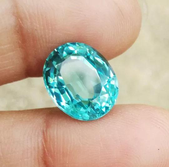 12x10mm. OVAL NEON BLUE PARAIBA COLOR LOOSE STONE CREATED GEMs