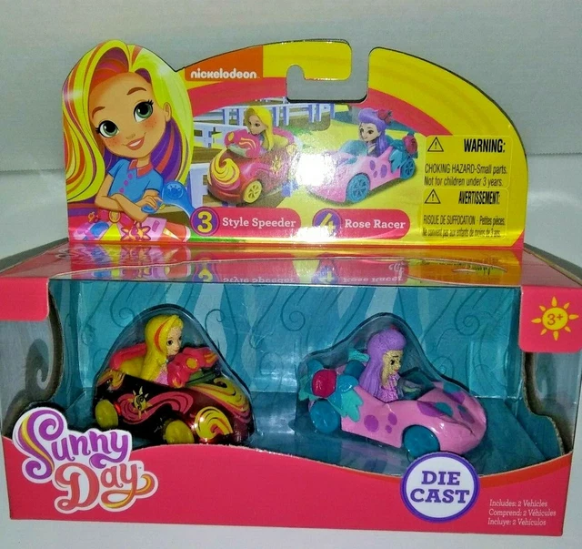 Nickelodeon Sunny Day STYLE SPEEDER ROSE RACER Die Cast Vehicle Car 2 Pack