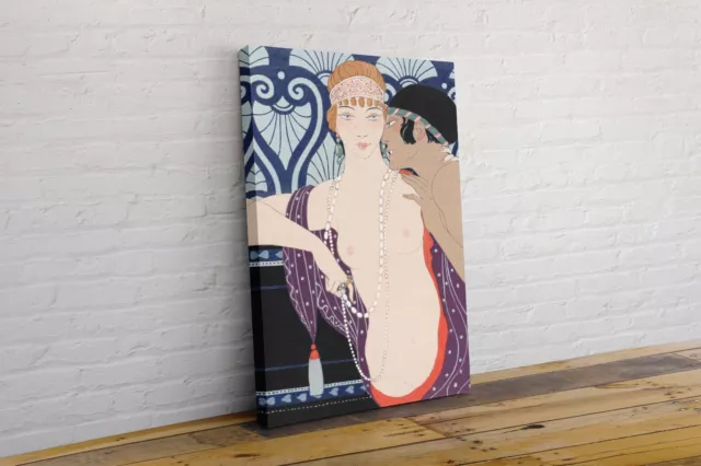 Les Trois Beautes de Mnasidika George Barbier Canvas Wall Art Deco Picture Print