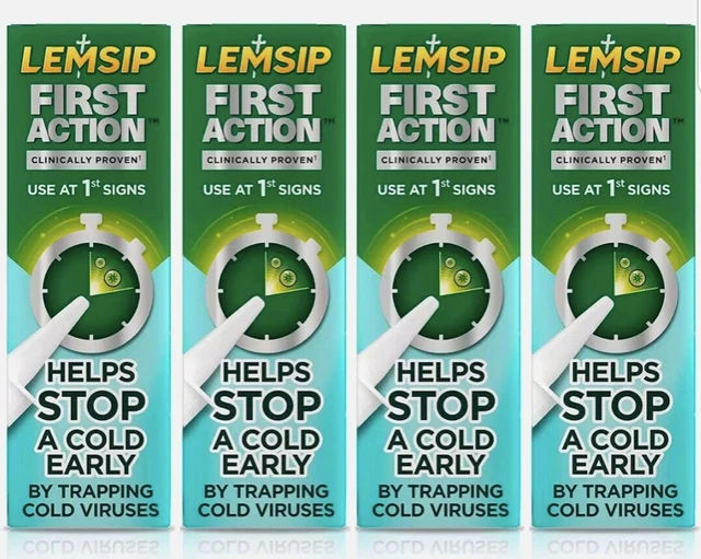 LEMSIP FIRST ACTION Nasal Spray Stops a cold early 20ml x 4 (Value