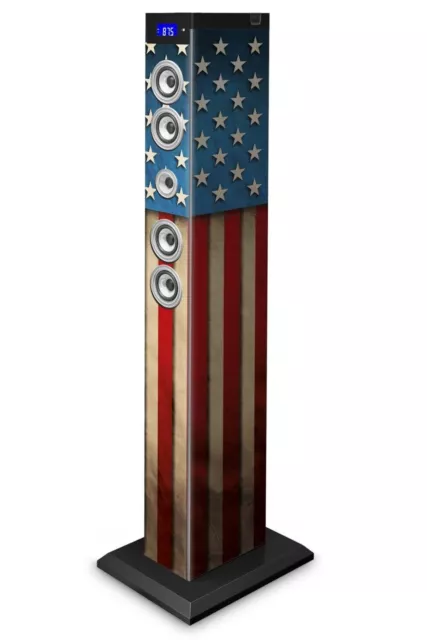 BigBen 2.1 Sound-Tower USA Bluetooth Party-Lautsprecher Boîte Aux SD USB MP3