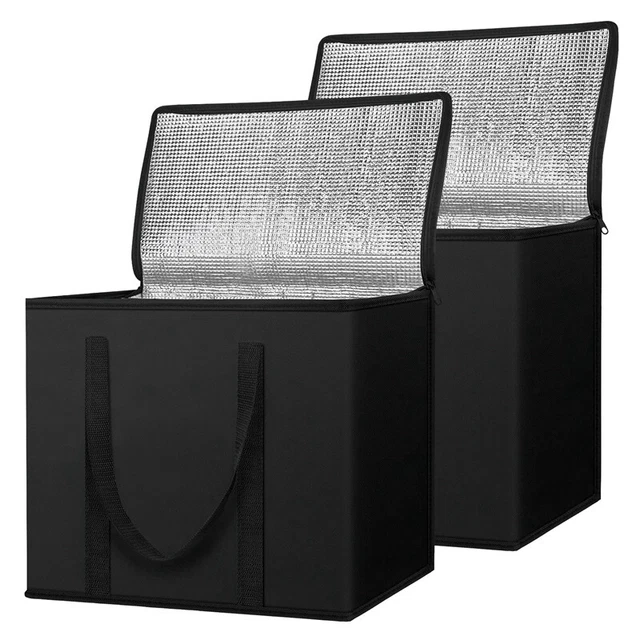 Lot De 5 Sacs Isothermes Alimentaires Réutilisables 25x30cm - Sacs Aluminium Avec Fermeture Éclair Pour Froid/Chaud, Pique-Nique & Déjeuner