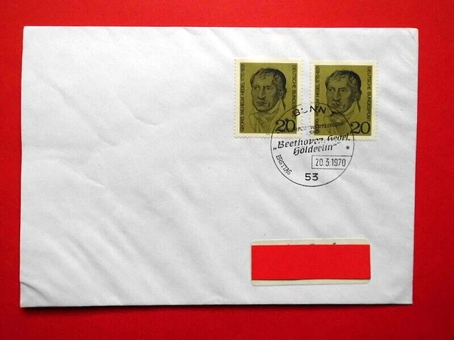 Brief Ersttagsbrief BRD 1970 Geburtstag von Beethoven Mi.Nr. 617 FDC-Vollstempel
