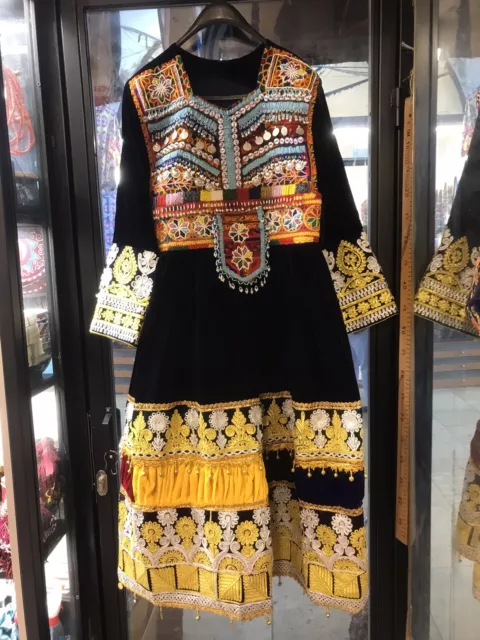 Afghan kuchi ethnic dress vintage asian traditional costume bellydance costume