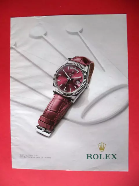 Publicite De Presse Rolex Montre Oyster Perpetual Day-Date Ad 2014