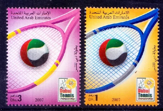 United Arab Emirates 2007 MNH 2v, Sports, Tennis Championship Dubai
