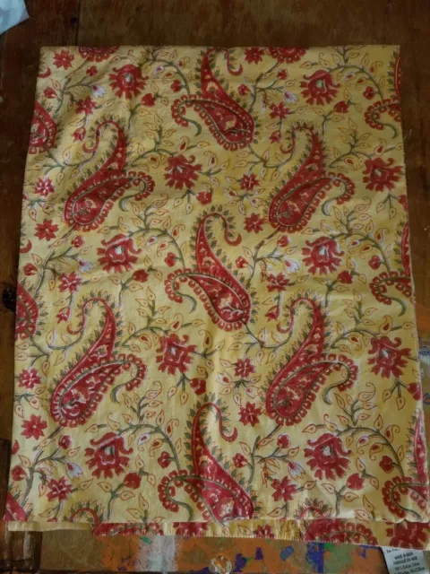 Pottery Barn "Red/Yellow Paisley Floral" 18 X 90 Table Runner
