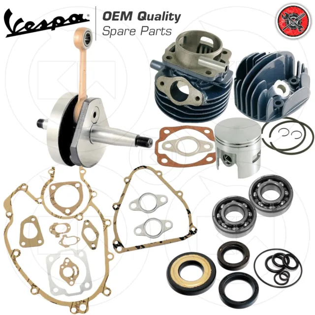 KIT MODIFICA GRUPPO TERMICO CILINDRO E PISTONE D50 80cc PIAGGIO APE 50 CONO 20