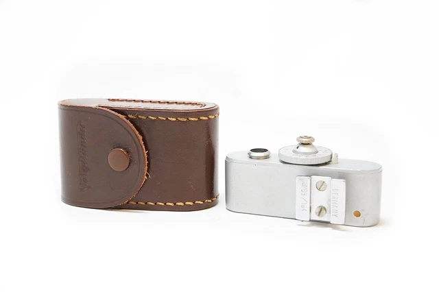 Demi-étui fait main en cuir véritable pour appareil photo Voigtlander