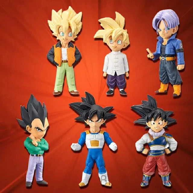 FIGURINE DRAGON BALL z lot de 6 jouets collection manga vegeta trunk