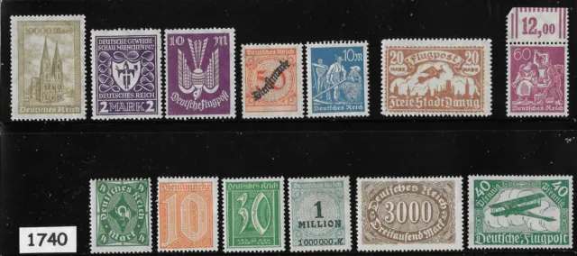 Pre 1930 Germany / All different / Unused stamps Empire Weimar republic    #1740