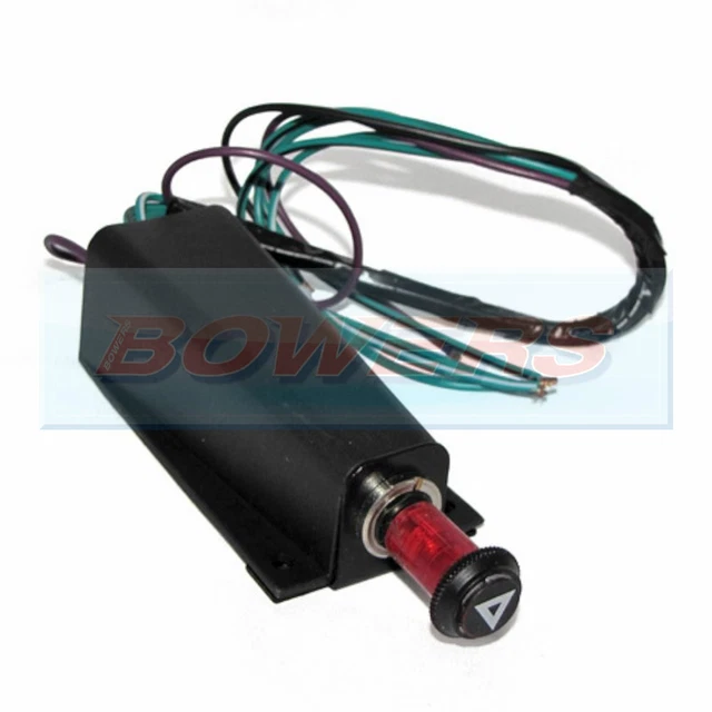 12V CLASSIC CAR Hazard Warning Light Switch + Relay With Bracket As