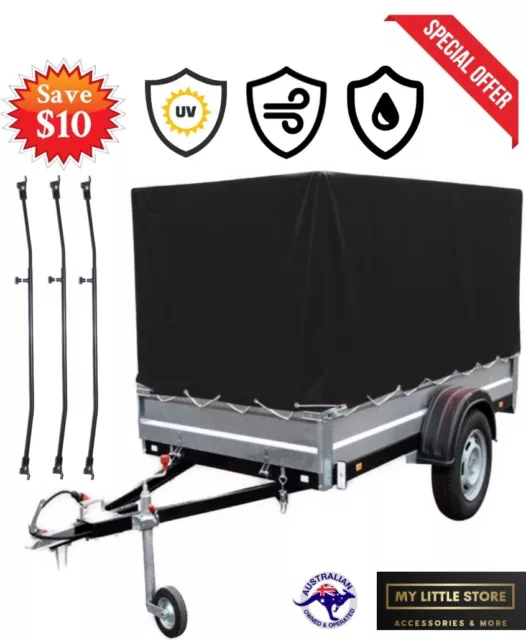 Box Cage Trailer Cover 6x4x2 - Thick and strong waterproof PVC fabric - AU Stock