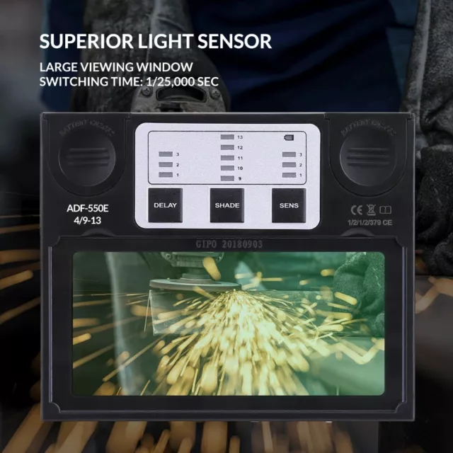 Masque de Soudure d'Assombrissement Automatique Actionné Solaire de Casque 2