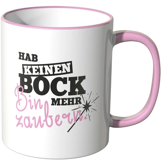 WANDKINGS Tasse, Spruch "Hab kein Bock mehr" versch. Farben Geschenk