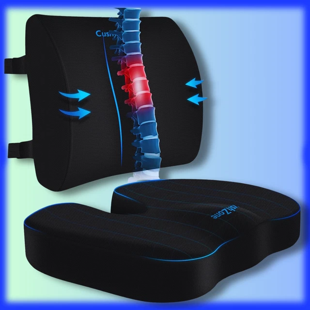 Lower Back Pain Relief Lumber Support Cushion Pillow Memory Foam Posture Seat