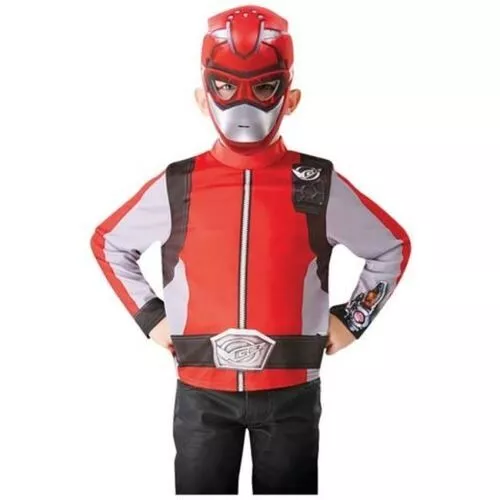 Déguisement Costume Power Rangers Rouge + Masque Taille Unique 4-10 ans Rubie's