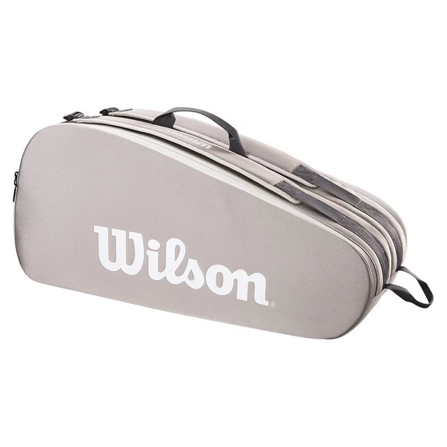 Wilson Tour 6 Pack Tennis Racquet Bag Stone Wilson Tour 6 Pack Tennis Racquet Bag Stone