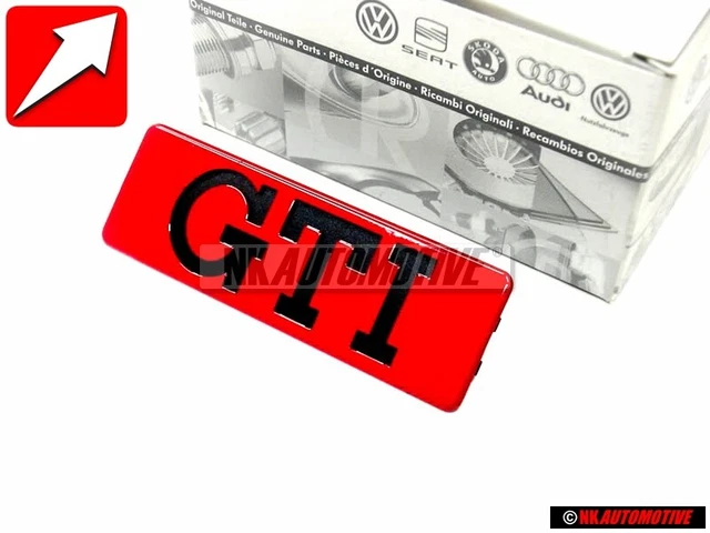 Genuine VW GTI Side Door Trim Badge Emblem Red Black - 191853714 QN5