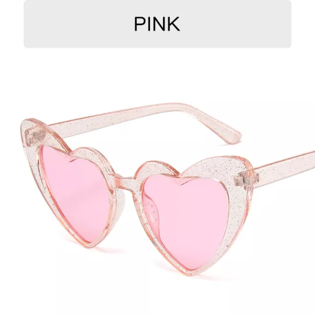 Retro Lolita Love Heart Shaped Sonnenbrille Damen Uv400 Cat Eye Sonnenbrille N