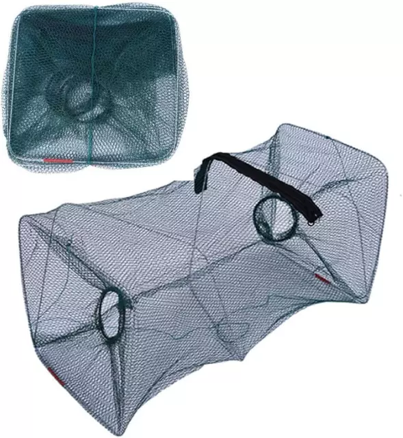 Folding Portable Automatic Fishing Net Fish Minnow Shrimp Crab Mesh Trap (B