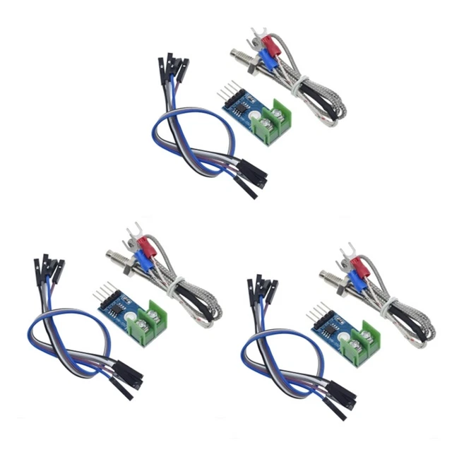 3 set modulo DC 5 V MAX6675 + K sensore temperatura termocoppia M6 per K4F2