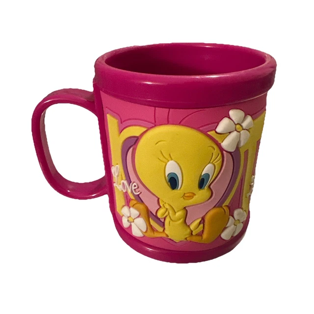 TWEETY BIRD MUG Movie World Gold Coast Warner Bros Looney Tunes Pink  Plastic Cup $14.95 - PicClick AU