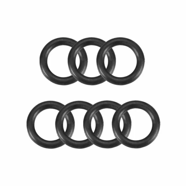 7pcs 12mm x 1.9mm Size Mechanical Rubber O Ring Oil Seal Gaskets Black