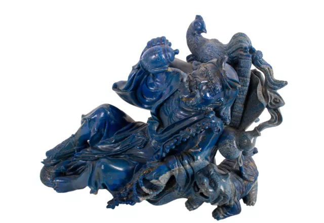 Eine Große Antike Chinesische Lapislazuli - Figur Li Bai , China 19. Jh. Qing 2