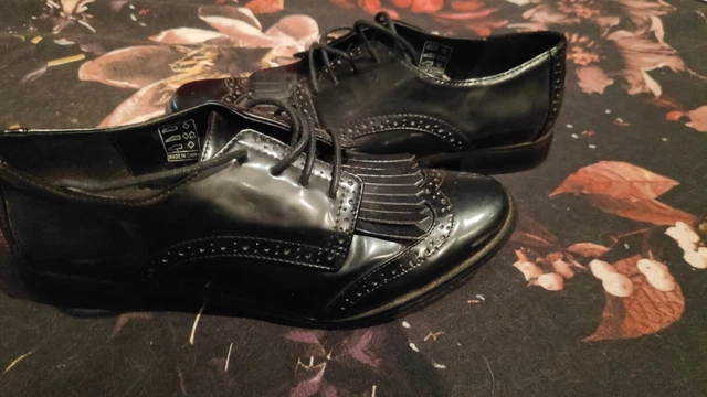 CHAUSSURES PROMOD 38 derby VINTAGE vernis retro shoes richelieu
