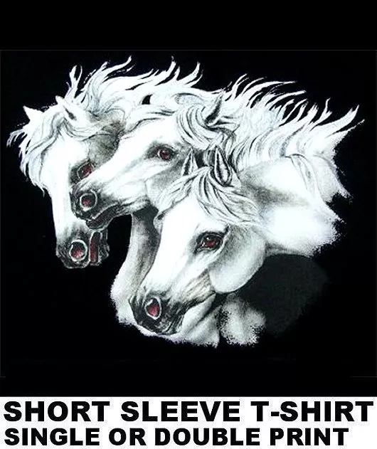 Beautiful Gray White Arabian Arab Stallion Art Horse Show T-Shirt Ws309