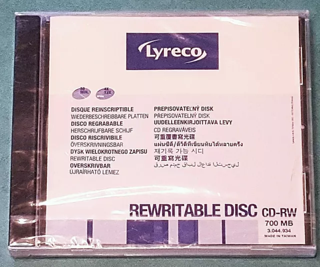 LYRECO 2 x CD-RW - 80 mn  - 12x - 700 MB  - NEUFS