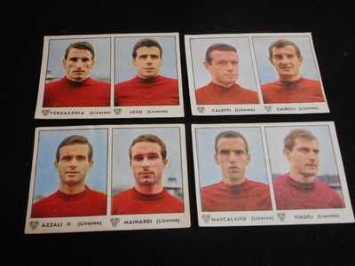 PANINI CALCIATORI 1964/65 LIVORNO CALEFFI MAI ATTACCATA 