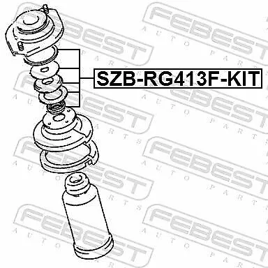 Febest SZB-RG413F-KIT Wälzlager, Federbeinstützlager für OPEL SUZUKI 2