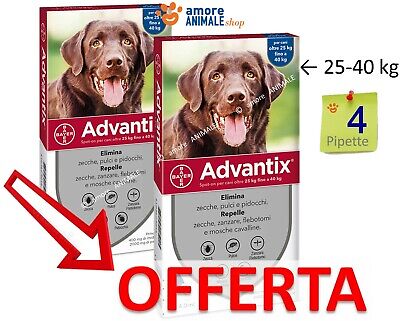Advantix Bayer Spot-on - 4 pipette per cani da 25-40 kg - Antiparassitario