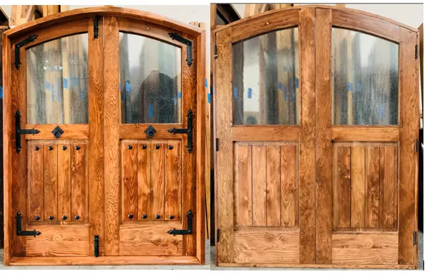 Rustic door solid wood oak mahogany alder birch maple Choose species/size Glass