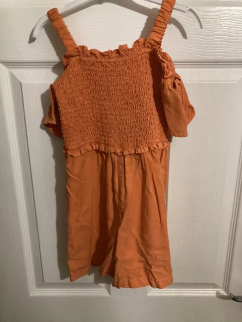 Girls Age 7-8 Years Orange Playsuit From Next