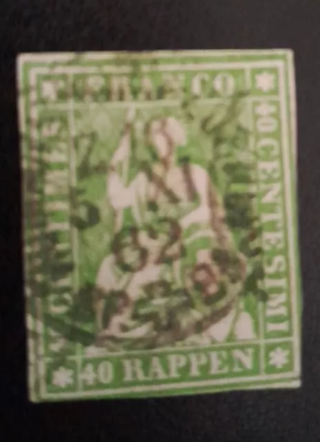 Schweiz Briefmarke Michel Nr.  17 II gestempelt