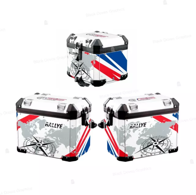 Kit Protezioni Adesivi per Valigie ALU compatibili per BMW Rallye R1200 R1250 GS