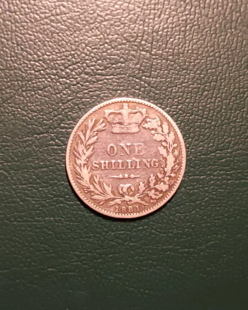1881 Victoria Shilling Silver Coin | Collectable Grade .
